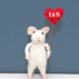 Engagement Sweetheart Mouse With Personalised Heart, thumbnail 1 of 4