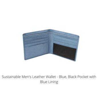 Sustainable Men's Leather Wallet, 2 of 11