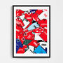 Barnsley Football Shirt Mash Up Print, thumbnail 2 of 3