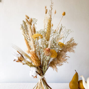 Dried Flower Bouquet With Cotton Blossom, 5 of 5