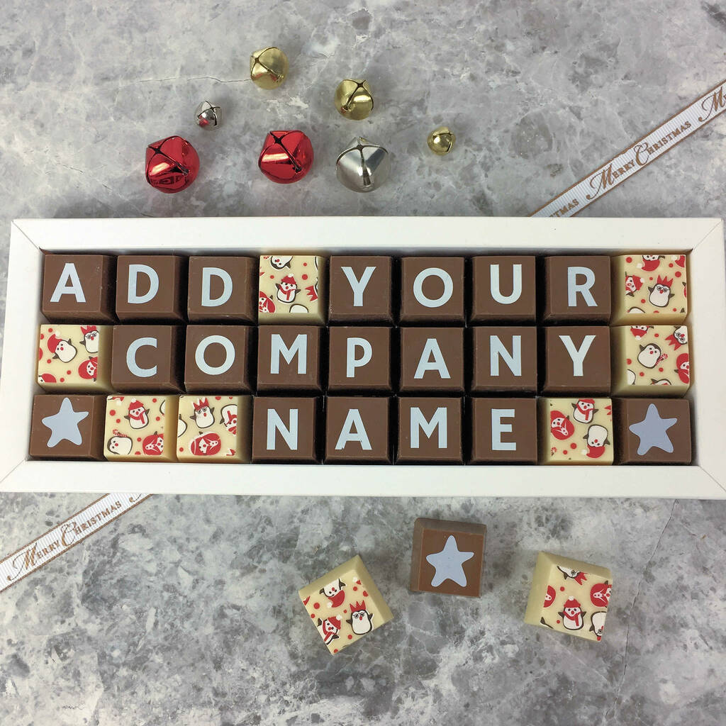 Personalised Christmas Chocolates Gift With Santa Image By Cocoapod