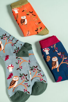 Owl Bamboo Socks Letterbox Giftset, 8 of 11