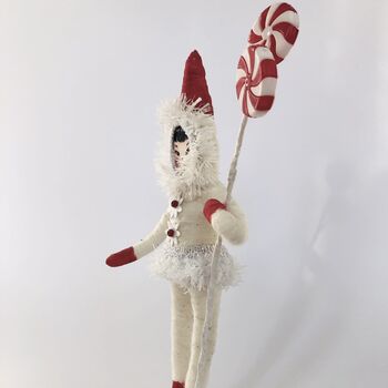 Candy Cane Lollipop Girl Christmas Decoration, 3 of 8