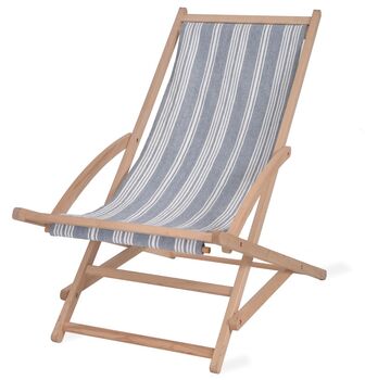 Rocking Deck Chair In Blue Stripe, 2 of 3