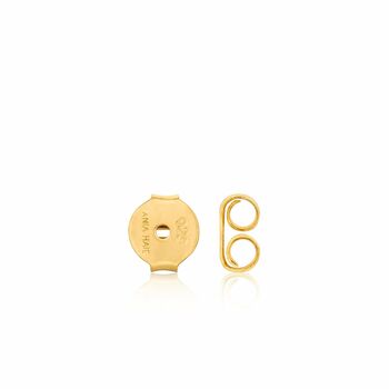 Gold Plated 925 Orbit Front Hoop Earrings, 3 of 6