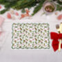 Christmas Placemats With Holly Foliage Design, thumbnail 3 of 3