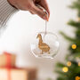 Personalised Christmas Goose Glass Dome Bauble, thumbnail 2 of 3