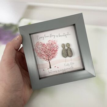 Personalised Love Story Pebble Picture, 2 of 3