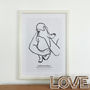 'The Hug' Personalised To Scale New Baby Print, thumbnail 3 of 4