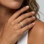 Women's Pavé Dome Ring In 18k Gold, Dainty Minimalist Jewellery, thumbnail 1 of 5