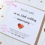 Personalised 22nd Anniversary Card With Copper Heart, thumbnail 4 of 5