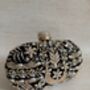 Black Handcrafted Pearl Clutch Bag, thumbnail 1 of 12