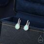 Sterling Silver White Opal Droplet Drop Hook Earrings, thumbnail 1 of 10
