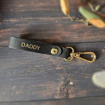 Personalized Leather Clasp Keyring And Keychain, 10 of 11