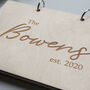 Personalised Surname Wooden Wedding Guest Book, thumbnail 3 of 5