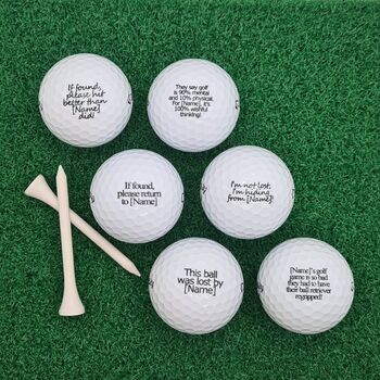 Six Personalised Golf Balls. Four Brands To Choose From. Any Logo, Photo Or Text. Free Gift Box, 11 of 12