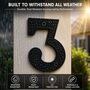 Black Brass Door Number Three Plaque, thumbnail 5 of 9