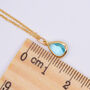 Aquamarine Blue Teardrop Pendant Necklace, thumbnail 2 of 4
