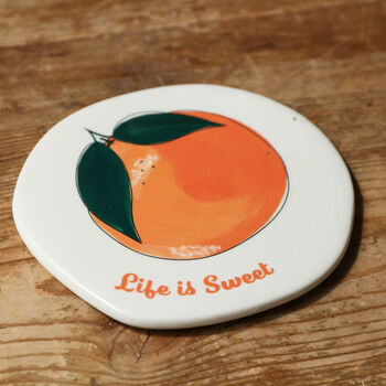 Personalised Fruit Organic Shape Coaster, 4 of 6
