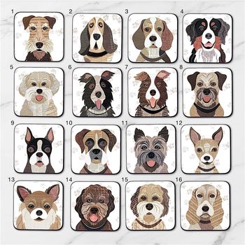 Dog Coasters 64 'Pawtrait' Designs, 3 of 7