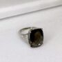 Smoky Quartz 925 Sterling Silver Statement Ring, thumbnail 1 of 5