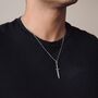 Man Sword Pendant, Stainless Steel Sword Necklace, thumbnail 4 of 6