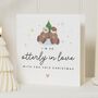 Romantic Otter Christmas Card Pun For Partner, thumbnail 1 of 7