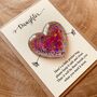 Daughter Auntie Family Pocket Hug Heart Card, thumbnail 1 of 10