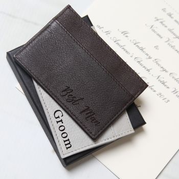 Personalised Leather Card Holder, 4 of 12