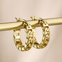 Curb Chain Link Hoop Earrings, thumbnail 1 of 5