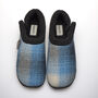 Alfie Blue Check Mens Slippers Indoor/Garden Shoes, thumbnail 8 of 8