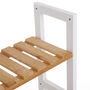 Adjustable Layer Three Tier Bamboo Bathroom Shelf Rack, thumbnail 6 of 7