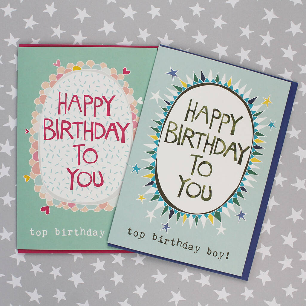 Pack Of Six Boys And Girls Birthday Cards, 1 of 3