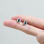 Sterling Silver Little Monster Stud Earrings, thumbnail 2 of 12