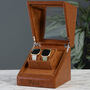 Personalised Large Tan Double Watch Display Case, thumbnail 4 of 9