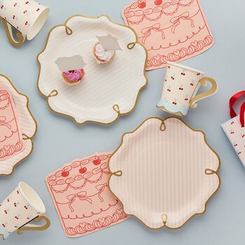 Rococo Striped Paper Plates Pack Of Eight, 4 of 4
