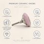 Lavender Bloom Round Shaped Ceramic Knob, thumbnail 8 of 9