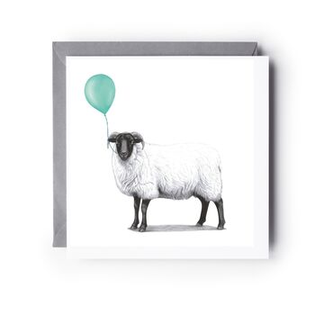 Sheep Balloon Greeting Card, 2 of 6