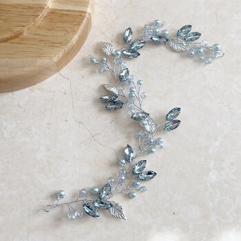 Pale Blue Crystal Hair Vine, 4 of 6