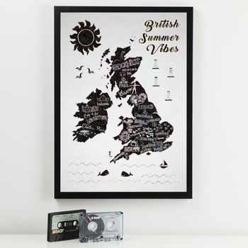 British Music Festivals Map Print, 2 of 3