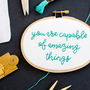 Amazing Things Mini Motivator Embroidery Kit, thumbnail 6 of 8