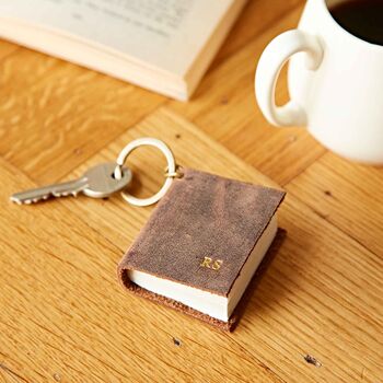 Personalised Buffalo Leather Mini Notebook Keyring, 2 of 7