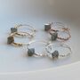 Sterling Silver And Labradorite Hoops, thumbnail 2 of 12