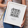 Personalised Framed Line Drawing Of A House, thumbnail 1 of 4