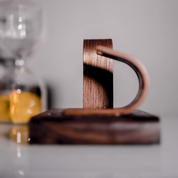 Luxury Walnut Single Watch Stand With Pen Holder, 4 of 7