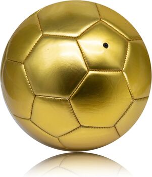 Gold Football Ball Size Five Golden Full Size Soccer, 2 of 3