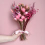 Mini Pink Dried Flower Arrangement With Daisies, thumbnail 1 of 5