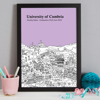 Personalised University Of Cumbria, Graduation Print, 3 of 9