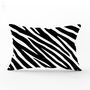 Zebra Print Black And White Soft Cushion, Modern Monochrome Animal Design, thumbnail 6 of 10