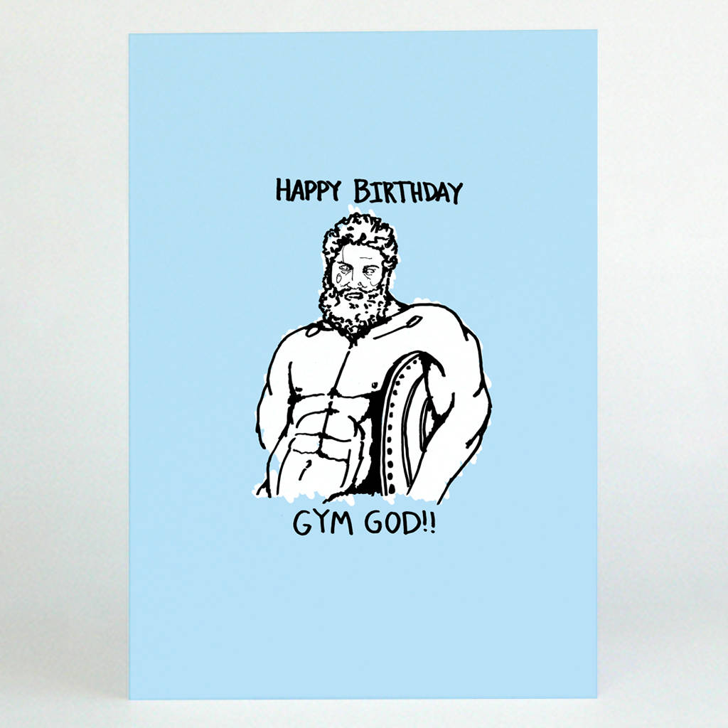 Greek God Funny Birthday Card, 1 of 2